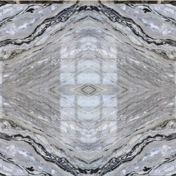Bookmatching Stone Natural Blue Green Marble Wall Backgroud Marble Slab