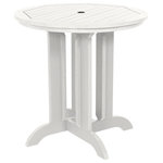 Sequioa - Sequoia 36" Round Counter Bistro Dining Table, White - Our unique, proprietary synthetic wood has been used extensively in world-famous, high-traffic environments since 2003.  A favorite wood-alternative for engineers at major theme parks, its realism and natural beauty means that it has seen use in projects ranging from custom furniture to fencing, flooring, wall covering and trash receptacles.