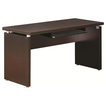 Coaster Skylar Wood Computer Desk with Keyboard Drawer Cappuccino
