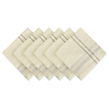 DII Gray French Stripe Napkin, Set of 6