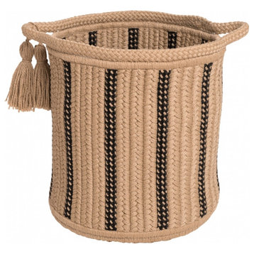 Colonial Mills Basket Dublin Basket Taupe and Black Round