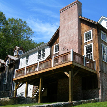 Living Room and Garage Addition in Converted Barns - Washington, CT