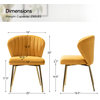 Luna Contemporary Side Chair With Tufted Back, Mustard