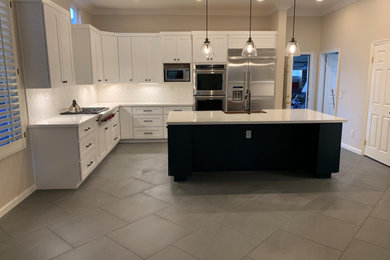 Clairemont White - Navy Blue Kitchen Remodel