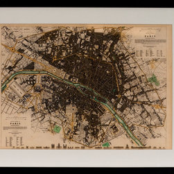 Ward Maps - Vintage Reproduction Map of Paris - Artwork