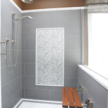 Custom Walk-In Closet and Adjoining Master Bathroom
