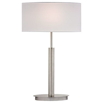 24" Port Elizabeth Table Lamp, Satin Nickel