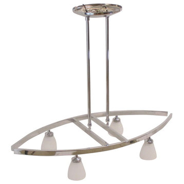 Sydney Collection Adjustable Contemporary Pendant 4 Light in Chrome Finish