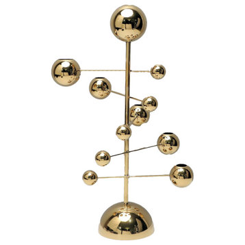 Spiral Stainless Steel Candle Holder, Gold