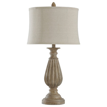 Poly Table Lamp, Brown With Black Tint, Beige