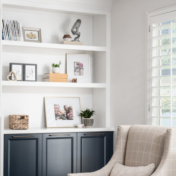 Addington Media Center and Fireplace Mantle