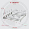 Single Tier Bottom Mount Pull Out Steel Wire Organizer, 17.75"