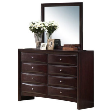 Picket House Furnishings Madison Dresser with Mirror in Mahogany