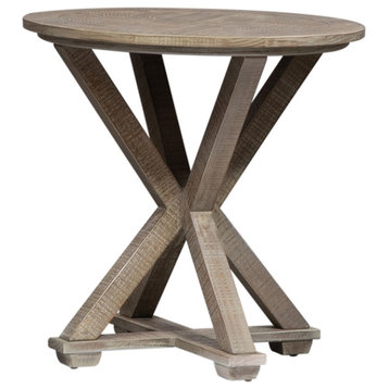 Parkland Falls Light Brown Round End Table