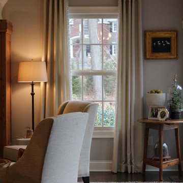 Family Room Drapes with French Return Rod