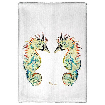Betsy's Seahorses Kitchen Towel - Two Sets of Two (4 Total)