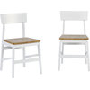 Christy Dining Chair (Set of 2) - Light Oak, White