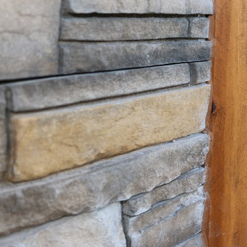 Tiny cabin with unique stonework