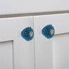 Beauty Art 1-2/3 in. Small Beads Sky Blue Cabinet Knob