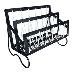 Walter Lamb Style Iron and Rope Magazine Stand - Books