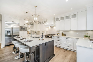 Example of a minimalist kitchen design in Vancouver