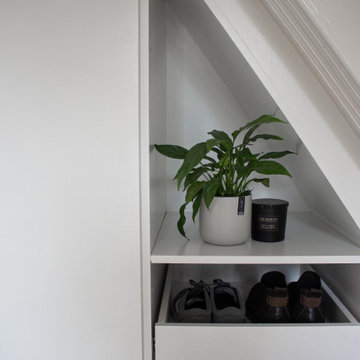 White Under Stairs Shoe Storage - Cheshire