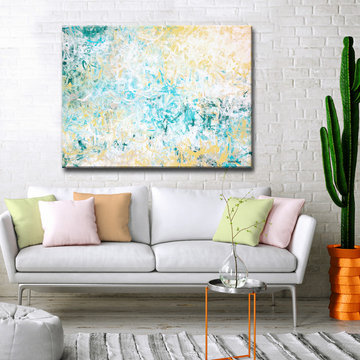 Ready2HangArt Modern Pastel Living Room