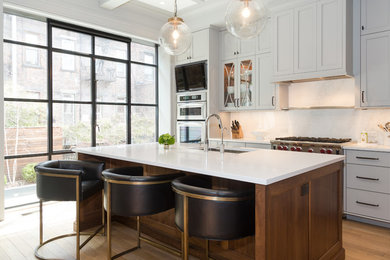 Inspiration for a transitional kitchen remodel in New York
