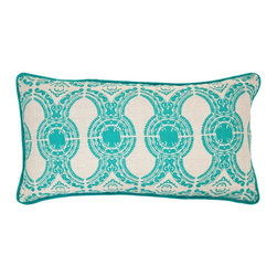 Portico Turquoise Pillow - Decorative Pillows