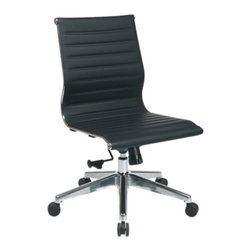 Mid-Back Executive Leather Office Chair - Office Chairs
