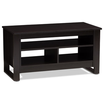 Urban Designs Cleo Wooden Coffee Table, Wenge Brown Finish