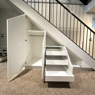 Under-stairs storage cabinet