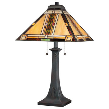 Quoizel TFNO6325VA 2-Light Table Lamp, Navajo