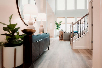 Entryway - transitional entryway idea in Austin