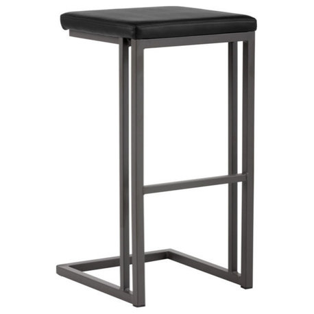 Boone Barstool, Gray, Onyx, Set of 2