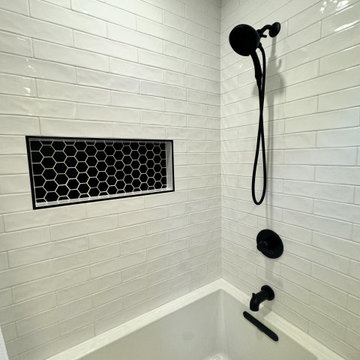 Elegant Rustic Luxe Bathroom renovation.