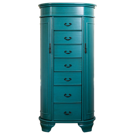 Daley Jewelry Armoire, Turquoise