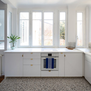 75 Beautiful Terrazzo Floor Kitchen With Laminate Countertops