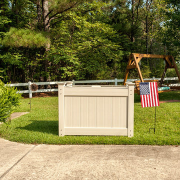 OUTDOOR GARBAGE CAN STORAGE BINS