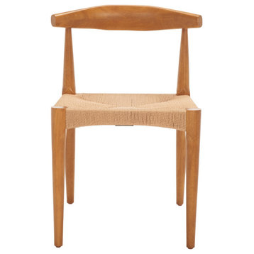 Safavieh Dagney Woven Dining Chair, Walnut/Natural