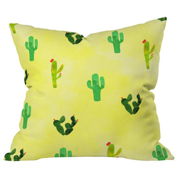 Hello Sayang Cactus Madnessa Outdoor Throw Pillow, 16"x16"