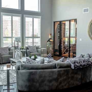 Interior Designed Home Wine Cellar in Living Room