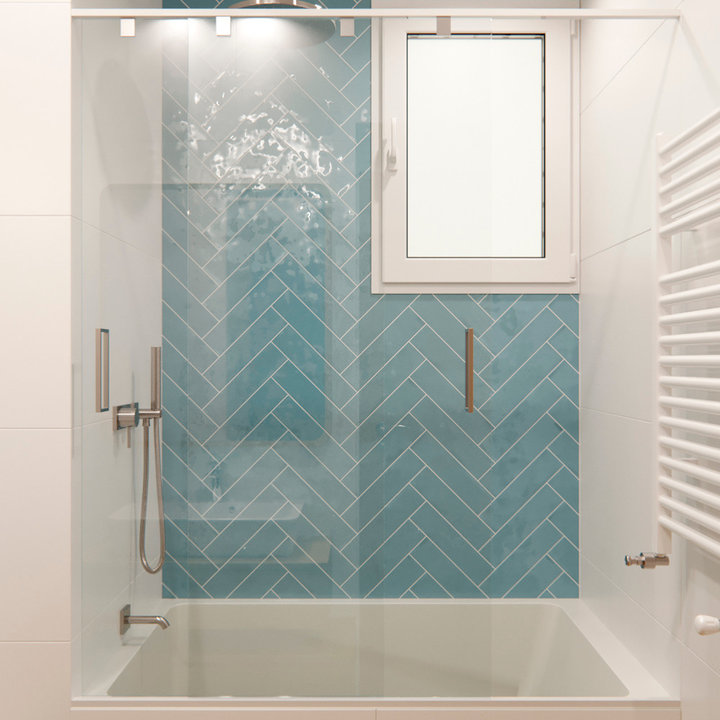 Image showcasing 75 Small Scandinavian Bathroom Ideas You'll Love - October, 2025 | Houzz