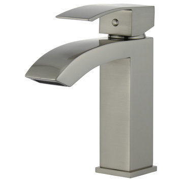 Cordoba Single Handle Bathroom Vanity Faucet, Oil Rubbed Bronze, Brushed Nickel