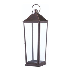 Ravello 31 in. Candle Tapered Lantern in Weathered Bronze - Outdoor Lighting