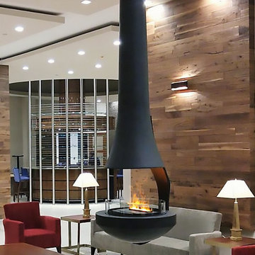 VITA Fireplaces TEIA | Suspended Vapor-Fire Feature in Bethlehem, NH