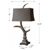 Stag Horn Dark Table Lamp