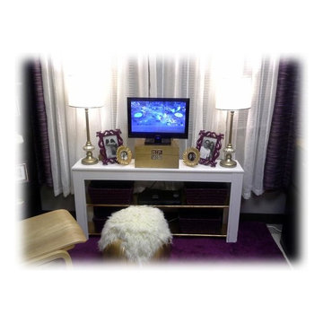 Lamps and Curtains make the space feel less like a dorm