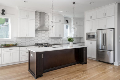 Example of a transitional kitchen design in Atlanta