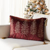 Safavieh Holiday Tree Pillow Maroon 24" X 16"